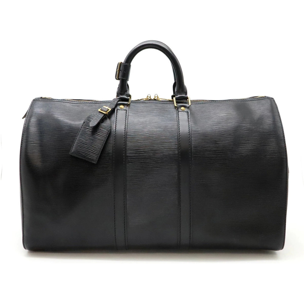 LOUIS VUITTON Epi Keepall Boston Bag Travel Noir Black